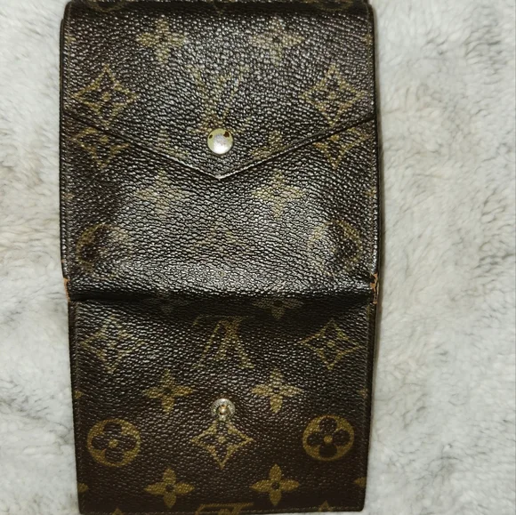 LOUIS VUITTON MONOGRAM CANVAS DOUBLE SNAP VINTAGE  WALLET ! - Picture 2 of 16